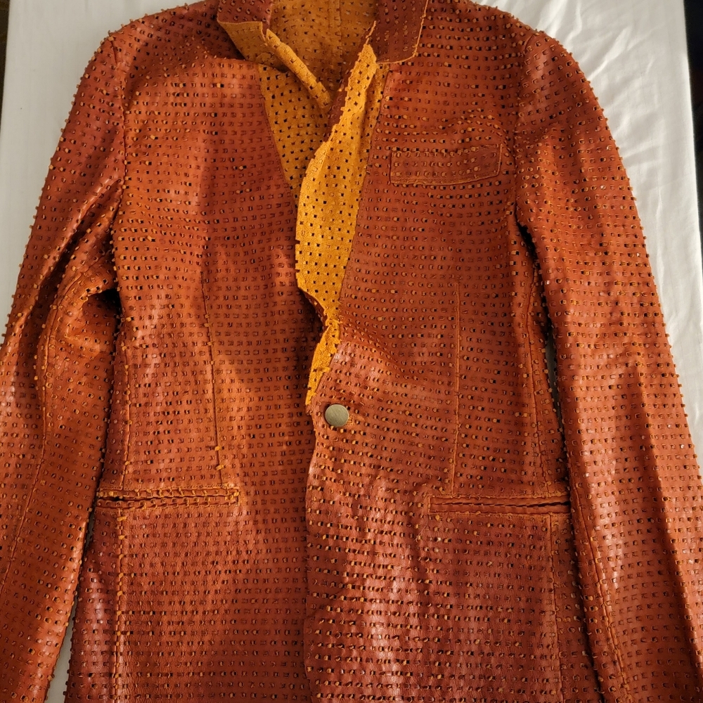 Royal underground leather jacket